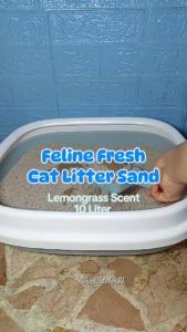 Feline Fresh Cat Litter Sand 10L Cat Sand Clumping Bentonite Pink Sand Lavender Lemon Grass Charcoal