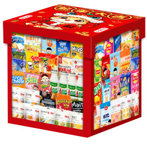 Becheery Snack Mega Gift Box Retro Birthday Gift for Girlfriend Leisure Food Little Crisp Low Temperature Puffed