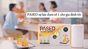 Giấy bếp Paseo thấm hút cực nhanh dầu mỡ Calori thừa 3 cuộn/lốc