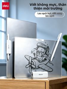 deli | Erasable Writing Drawing Board for Students and Office Use No Ink Writing Resistant to Stains