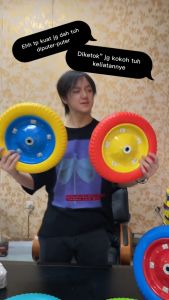 Ban Roda Mati Karet Gerobak Dorong Sorong Gerobak Pasir Warna Warni