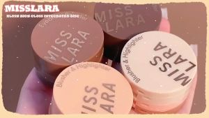 MISSLARA Color Matte Highlighter Blush Pearly Blush 3 In 1 Palette Shiny Eyeshadow Multifunctional Face Makeup Three Layer Pressed Powder Blusher Palette Female Cosmetics
