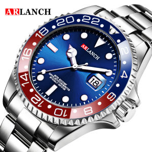 ARLANCH Nam Thép Thạch Anh Đồng Hồ Dạ Quang Ngày Analog Thể Thao Thông Thường Chống Thấm Nước Đồng Hồ Doanh Nhân Dây Thép Không Gỉ Nam Relogio Masculino