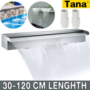【 Free Ship 】Emauxi Pool Water Descent Spillway Waterfall fountain Water curtain wall outlet 304 stainless steel Swimming pool garden decor
