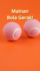 Hiblic Mainan Kucing Bola Interaktif Laser: Alat Mainan Bola Pintar Gerak Otomatis