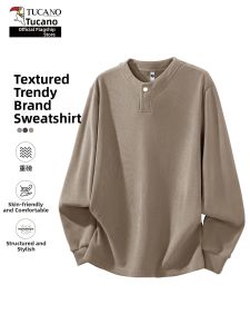 TUCANO | American Textured Fall New Leisure Loose Round Collar Sweatshirt