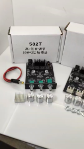 zk-502T+APPและNo appเบสแรงแหลมใสปิ๊ง (WUZHI AUDIO)กำลังขับ50+50wรองรับไฟ12-24vมีบลธูท5.0ในตัวพร้อมช่องสัญญาณaux