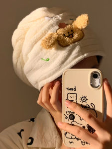 Adorable Dog Dry Hair Cap Womens Super Absorbent Quick Dry Hair Towel Coral Fleece Headband No Blow Dry Needed