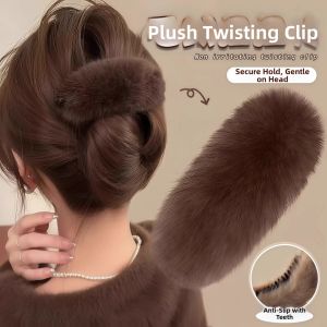 Velvet Twisted High Bun Clamp