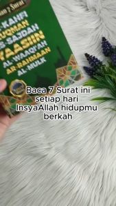 alquran terjemahan Latin perayat buku kumpulan 7 surat pilihan Al Waqiah Al Mulk As Sajadah