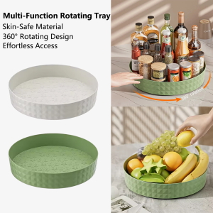 360° Rotating Spice Rack Large capacity - Multi-Use Cosmetic Organizer Shelf for Kitchen Counter Pantry Seasoning Storage Holder