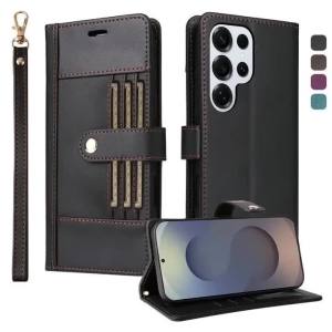 Ốp Lưng Da Cao Cấp Dạng Gập Cho Samsung Galaxy S Series - Chống Trộm RFID Tích Hợp Giá Đỡ Tương Thích Với S26/S25/S24/S23/S22 Ultra/Edge FE/A17/A07/A56/A36/A55/A35