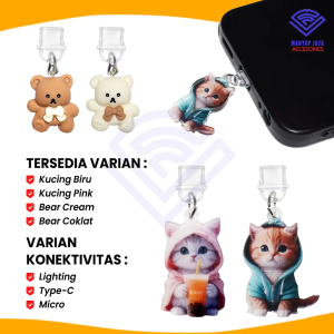 [COD] PLUG COVER PENUTUP PORT PENGISIAN DAYA CHARGER KARAKTER LUCU