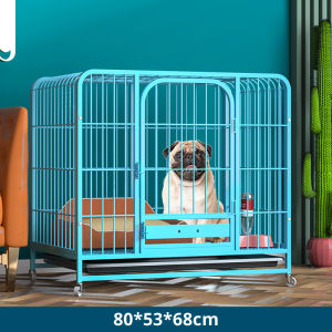 Metal Pet Cage Collapsible Pet Cage Dog Cage Cat Cage Small Dog Medium-sized Dog Large Dog Cage in Square Tube Dog Cage Bold and Thickened Iron Cage Small Dog Teddy Dog Iron Cage Pet Cage 44inch Dog Cage