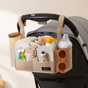 Sunveno Baby Stroller Bag Felt Diaper Bag Hanging Basket Storage Bag Organizer Baby Accessories