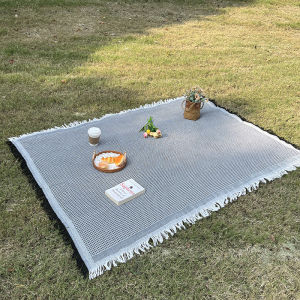 CHAOMU | French Style Cotton Linen Picnic Blanket