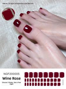 YINCAI | UV Semi-Cured Gel Foot Nail Stickers