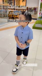 Kemeja Anak Laki-Laki Lengan Pendek Polos Umur 1-12 Tahun Calcasio.id