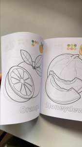Coloring Book for Kids- Fruits/Vegetables/Wild Animals/Pet & Farm Animald/Vehicles (26 pages)