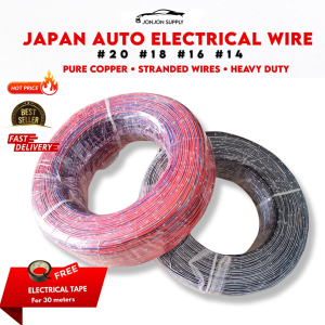 [1 ROLL/10KILO] GENUINE JAPAN PURE COPPER AUTOMOTIVE WIRE GAUGE 20. 18. 16. 14 HEAVY DUTY