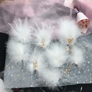 Sepasang Jepit Rambut Bulu Elegan dengan Mutiara di Sisi - Gaya Korea Cantik Anggun untuk Aksesori Hanfu & Busana Tradisional