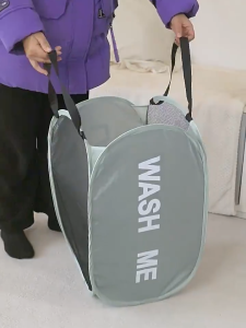 ตะกร้าใส่ผ้าพับได้ ตะกร้าอเนกประสงค์ ตะกร้าตาข่ายซักผ้า แบบป๊อปอัพ ทนทาน และระบายอากาศได้ดี สําหรับหอพัก ท่องเที่ยว ห้องน้ํา【4สี】