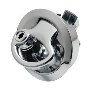 Floor Lock Buckle Lock Stainless Steel Flush Pull Locker Marine Hatch Latch with Key for RV Yacht Camper Cabinet Marine Hardware