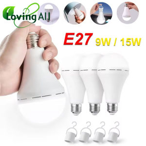 LED Rechargeable Light Bulb 9w 15w 220V Emergency Bulb Portable Hanging Camping Lamp for Tent Home Power Failure Porch