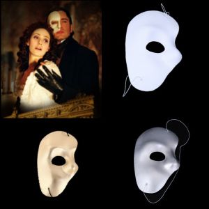 Party Masquerade Mask Adult Opera Phantom Male Main Half Face Mask Side Half Face Mask Mens Cloth White Black