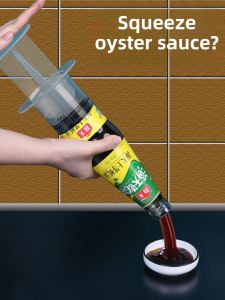 Food Grade Oyster Sauce Squeezer Pump Head for Home Use Kitchen Storage Bottle Plastic Material Chinese Style Cooking Utensil