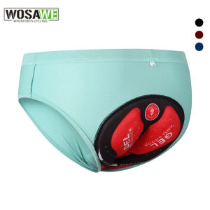 WOSAWE Mens Cycling Underwear Briefs Shorts Quick-dry Sports Tight Bicycle MTB Gel pad Riding Shorts cuecas masculinas atacado