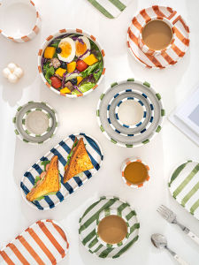 Bát Sứ Thẳng Bát Cà Phê Cầm Tay Bát Cơm Bát Salad Bát Đựng Thức Ăn Đơn Giản Cho Gia Đình Bát Sứ Tròn Bát Đựng Thức Ăn Phổ Thông