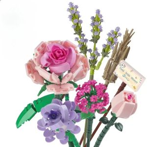 MOCบอนไซต้นไม้ดอกไม้ช่อดอกไม้Perpetual 3D Building Blockชุดอิฐชุดตกแต่งบ้านพืชกระถางของเล่นเด็กของขวัญ