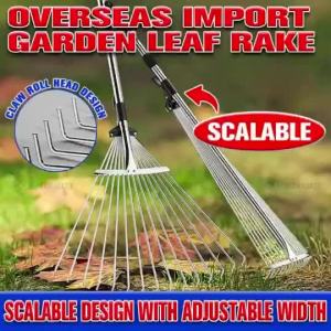 [selected]Telescopic Garden Leaf Leaves Rake The expandable telescopic handle collects loose debris Leaf rake