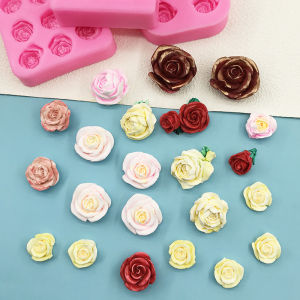 Multi-Sized Rose Silicone Baking Chocolate Cake Decoration Mold Floral Pattern Molds for Kitchen Cooking And BBQ Utensils