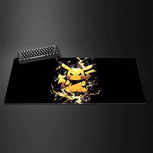 Bandai | Pokemon Pikachu Gengar Gamer Mouse Pad XXL Rubber Keyboard Desk Mat With 2MM Lock Edge