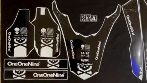 Decal Honda Crf 150L Supermoto Hitam Abu Stiker Striping Fullbody D-I2-864 I2-349