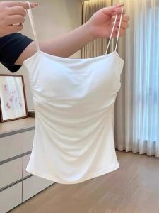 plus Size Strapless Backless Small Strap Vest Womens Inner Wear Outer Wear New Style Versatile Slimming Base Tank Top Summer