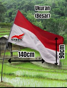 bendera merah putih ukuran besar 90cm x 140cm kualitas premium