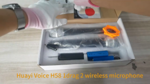 UHF Wireless Microphone 1Drag1 1Drag2 Professional Mic for Live Karaoke Singing Game Podcast Recording