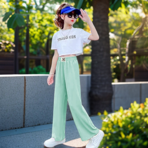 Girls Ice Silk Wide Leg Pants Summer Thin New Style Children Mosquito Proof Loose Fit Trousers for Kids Ages 2-18 Spring Autumn