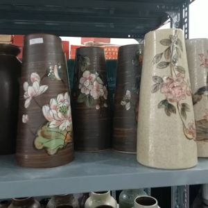 ống vẽ loe chân bình cắm hoa bát tràng góm sứ fulogo