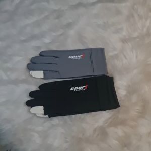 Găng tay đi xe máy hở 2 ngónBao tay hở 2 ngón sport cho nam nữ vải mềm chống nắng co giãnôm tay