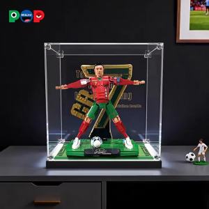 POP BRICKS | Display Box with Light and Dust Cover for Football Moment