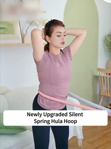 Soft Spring Hula Hoop Elastic Hula Hoop for Exercise Foldable Waist-Protect Fitness Hoop Circle Upgraded Closed Silent