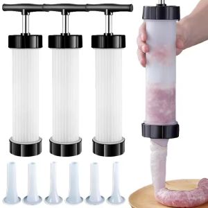 Sausage Stuffer Manual Press Type Sausage Stuffing Machine Plastic Large Capacity Meat Injector Tool Home Kitchen Gadget