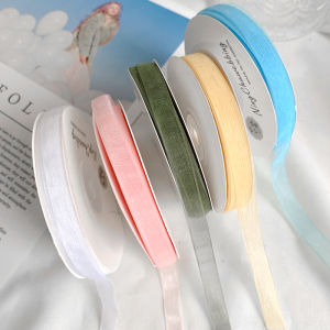 1cm Transparent Ribbon Organza Tape Chiffon Ribbon Ribbon Ribbon/Colored Ribbon Cloth Bouquet Packaging DIY Gift Material