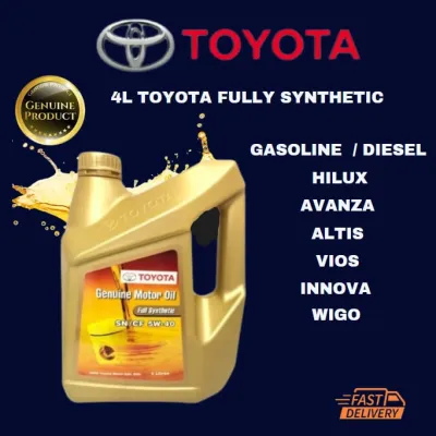 Toyota Genuine Motor Oil Full Synthetic 5W-40 One gallon ( 4 liters)