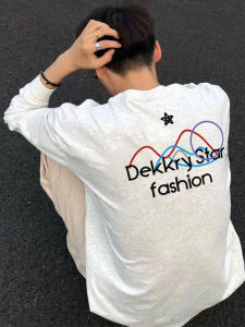 Áo Thun Nam Cotton Nguyên Chất Dài Tay Cổ Tròn Rộng Rãi Mùa Thu Thường Ngày Thoáng Khí Thoải Mái Đa Năng