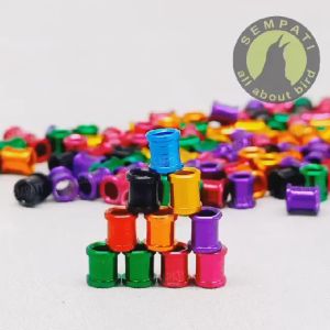SEMPATI Ring Penanda Kaki Burung Kenari 3 Mm Gelang Velg Alumunium Polos Ring Kaki Kenari Tanpa Nama Ring Velg Cincin Penanda Kaki Burung Kenari 3mm